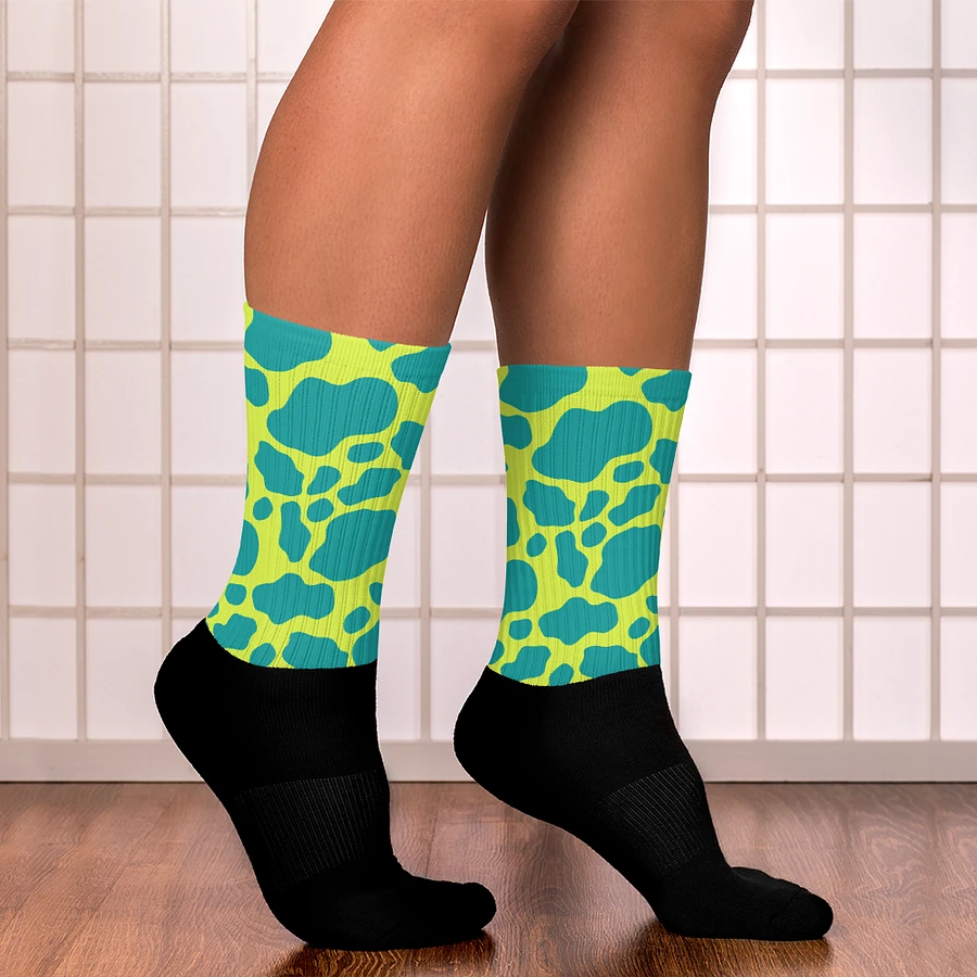 Cow Print Socks - Green product image (16)
