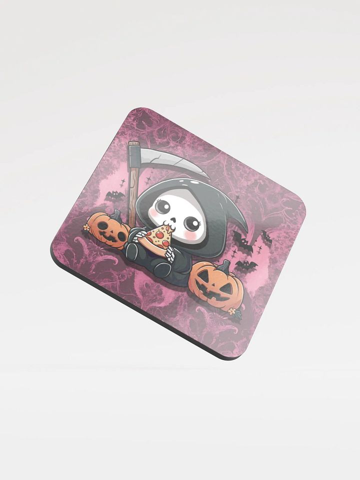 Grim Pizza Party Cork Coaster - Reaper product image (1)