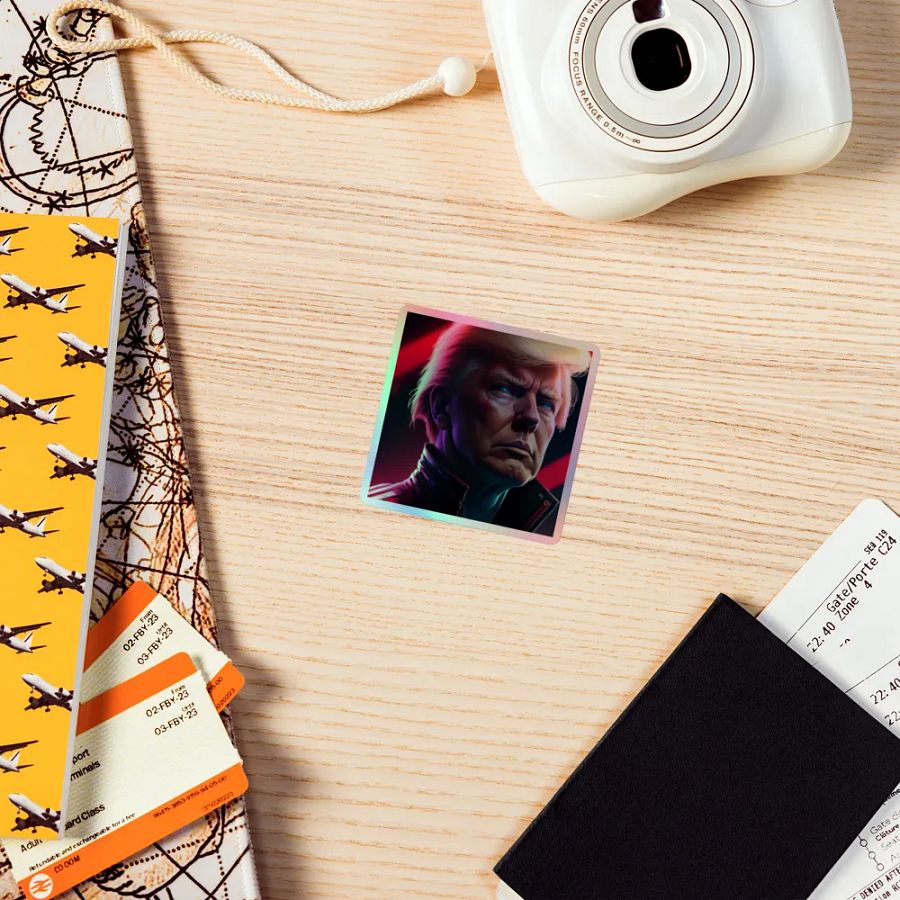 Fight Club Trump Holographic Sticker product image (7)