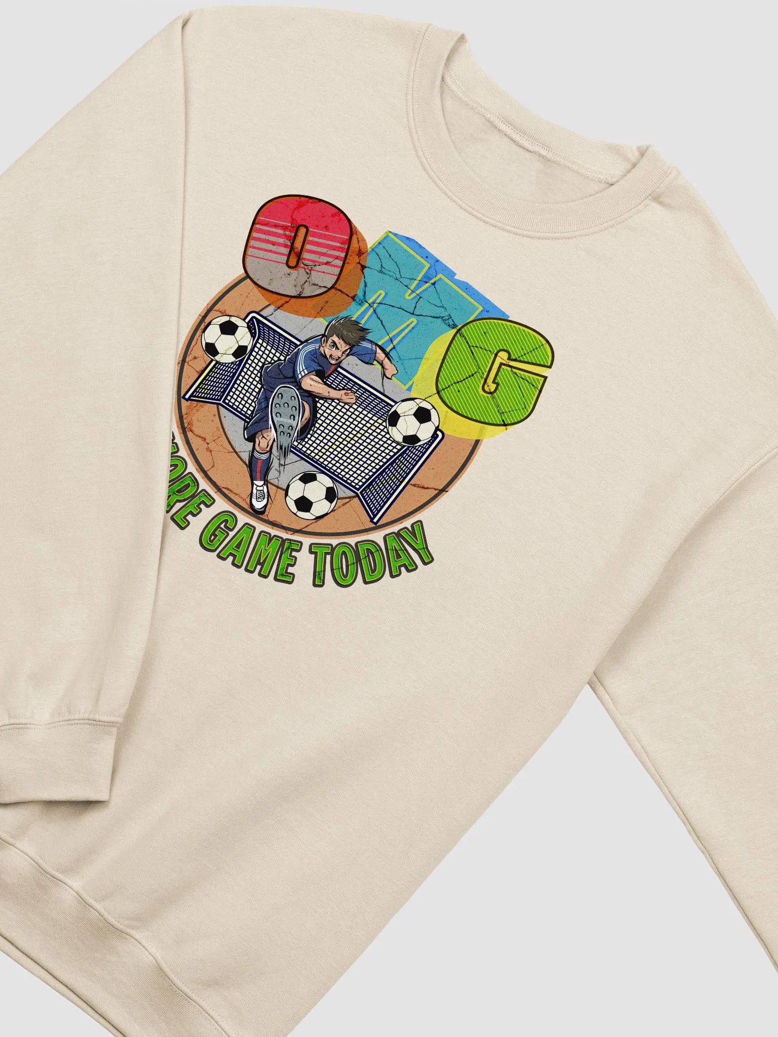 OMG One More Game Today Soccer Air-Spun Classic Crewneck Sweatshirt product image (20)