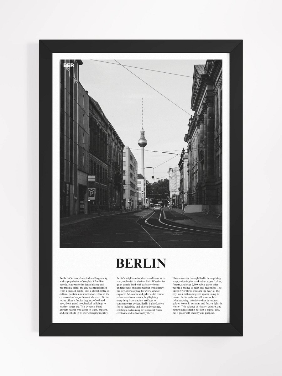 Berlin 02 Newspaper Poster | Framed product image (5)