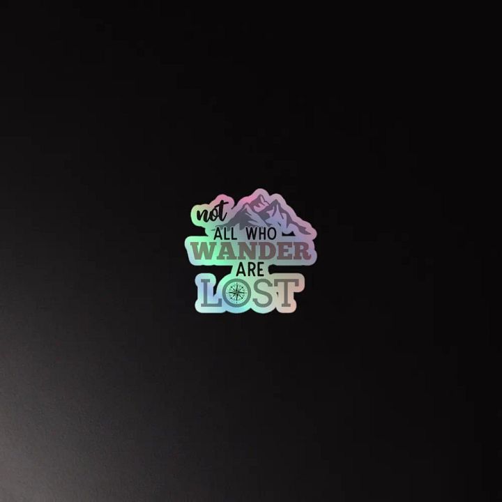 Not All Who Wander Are Lost Holographic Sticker Set product image (4)