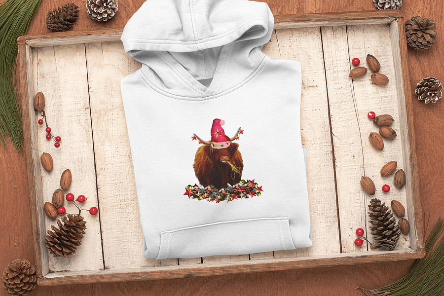 Unisex Highland Christmas Cow Hoodie product image (3)