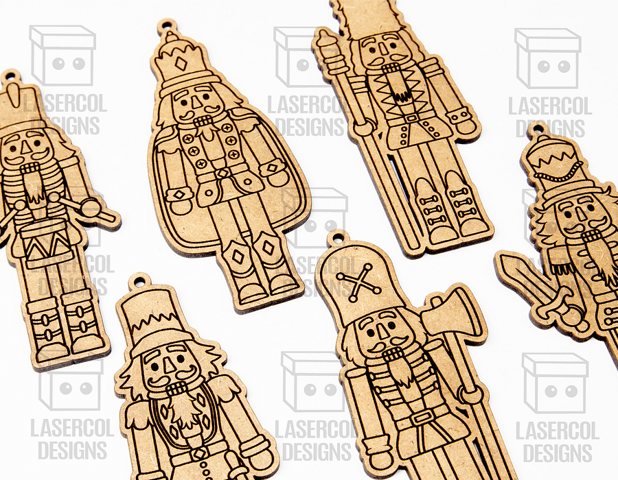 Christmas Nutcrackers Ornaments (6 Styles) - Laser Cut Files product image (3)