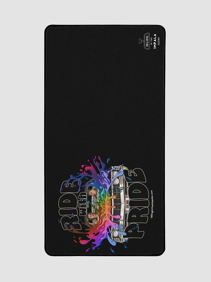 Ride with Pride 18" x 32" Black Deskmat product image (2)