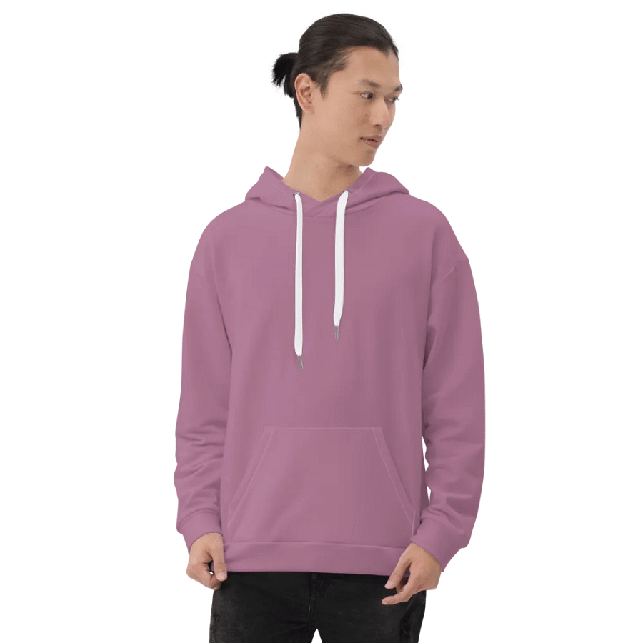 Plain Medium Dark Lilac Purple Soft Summer Unisex Recycled Polyester Heavyweight Premium Hoodie by Treasure Pie product image (9)