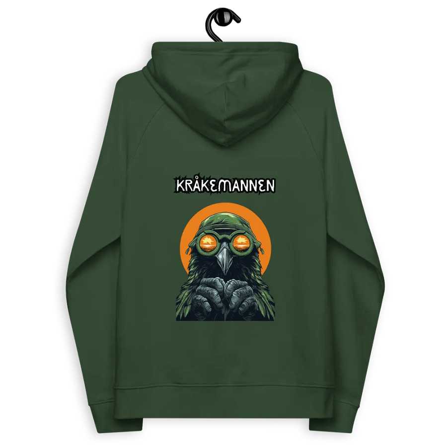 Unisex Eco Raglan Hoodie 💚 THE NORWEGIAN CROW MAN product image (5)