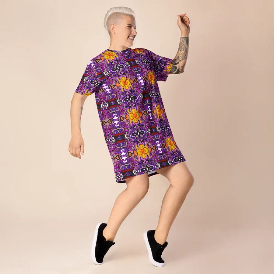 Purple African Inspired Pattern Dress product image (8)