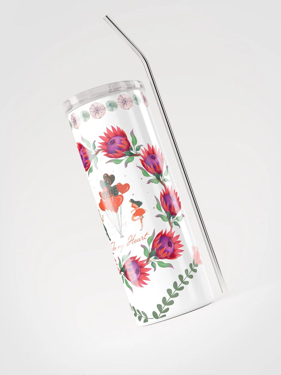 20oz Vacuum Insulated Stainless Steel Tumbler with leak proof lid, reusable Straw, True love Tumbler Mug Flasks product image (3)