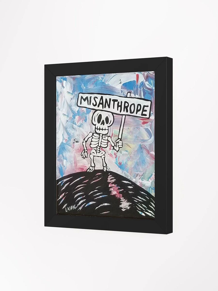 Misanthrope sign holding Mr. Bone Daddy framed print product image (7)