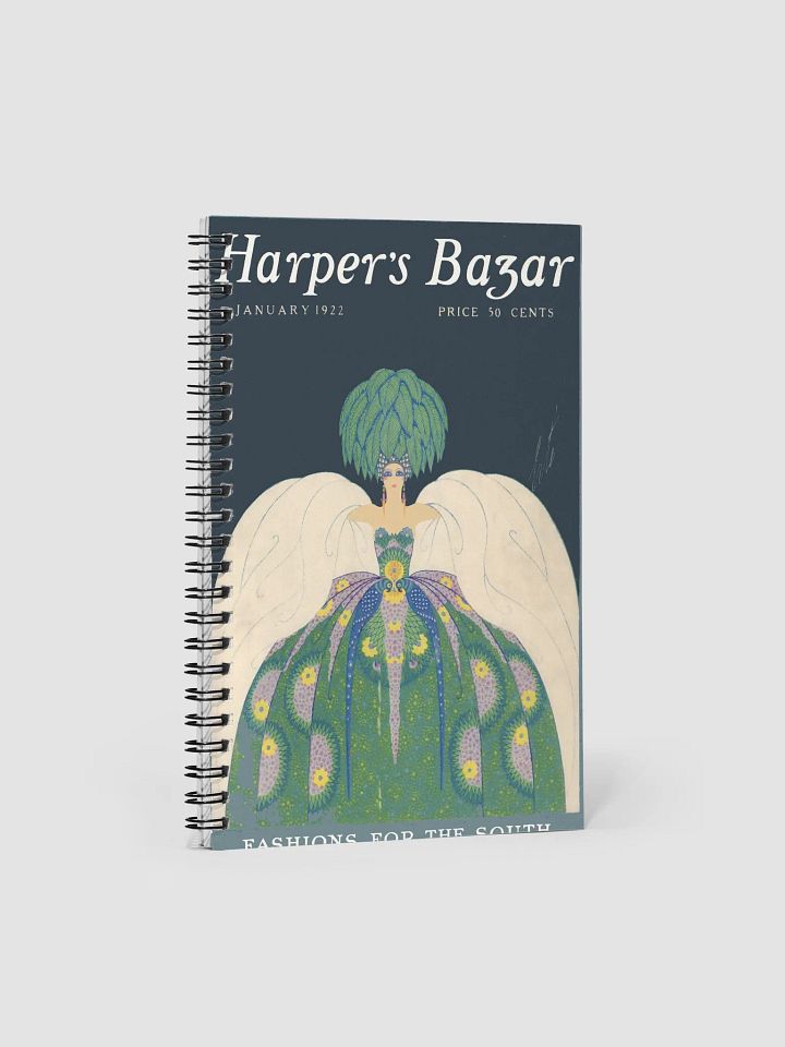 Harpers Bazar 1922 Vintage Image Spiral Notebook product image (1)