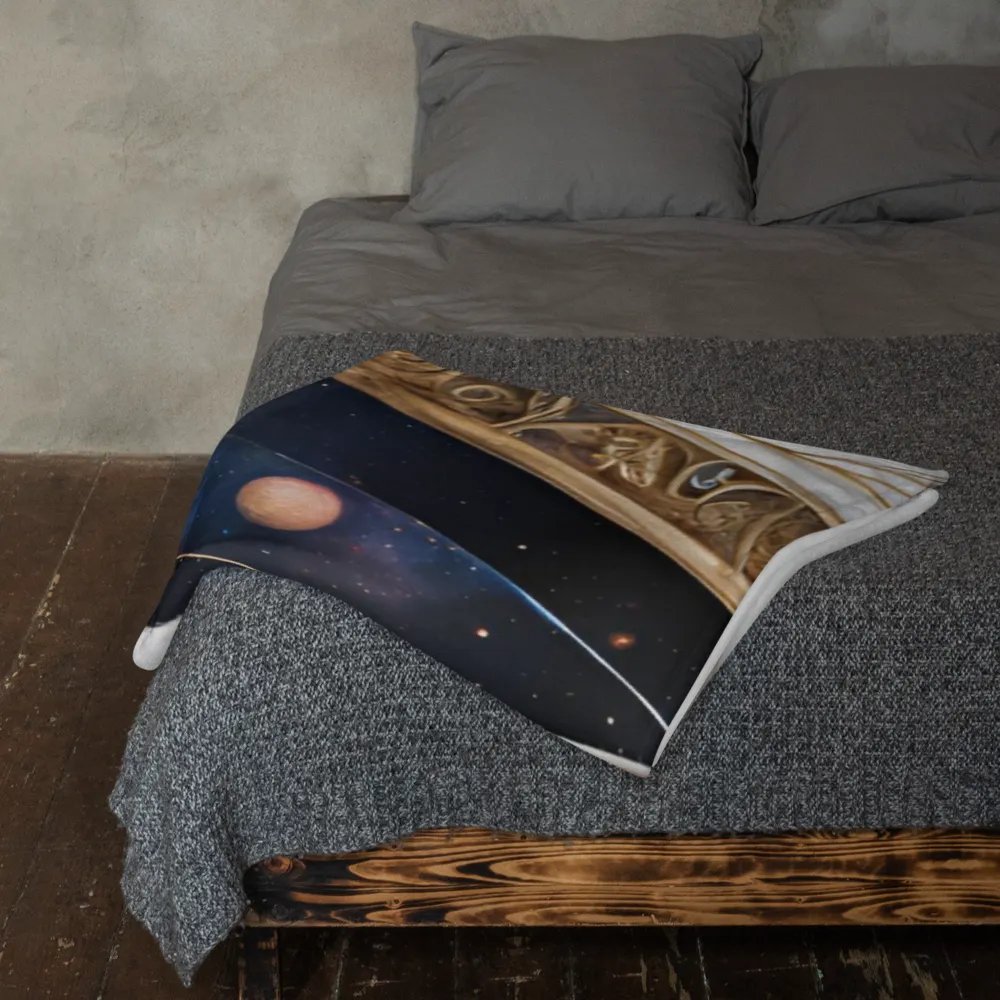 WHITE Cosmic Cat Luxury Throw Blanket product image (11)