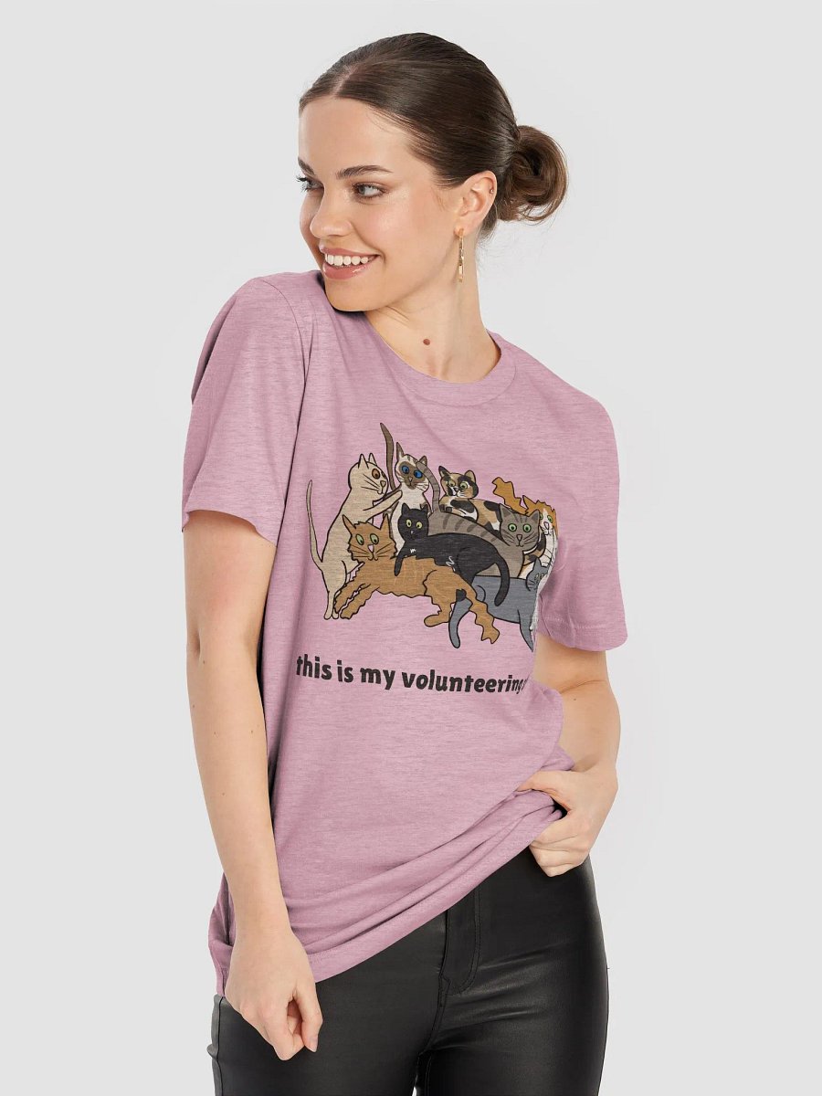 Cat Pile - this is my volunteering shirt (Bella + Canvas) product image (68)