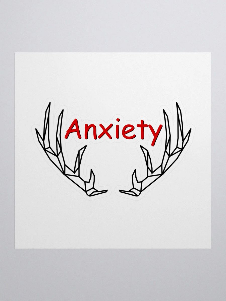 Anxiety sticker - Black & Red product image (1)