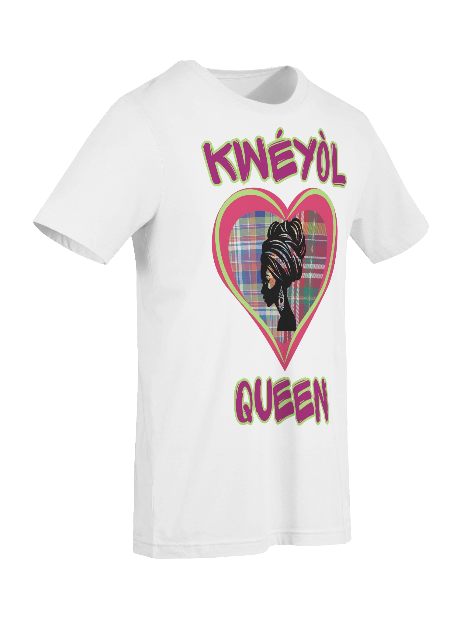 Kwéyòl Queen Heart Silhouette T-Shirt product image (9)