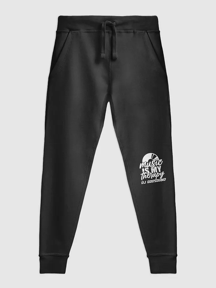 DJ GodSOUND Lane Seven Fleece Music Is My Therapy Joggers in Black product image (1)