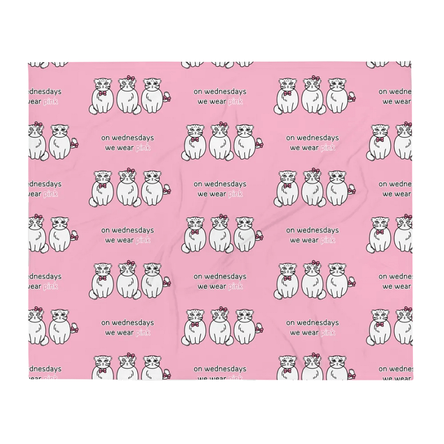 Pink Wednesdays Manul Pink Ver. - Throw Blanket product image (2)