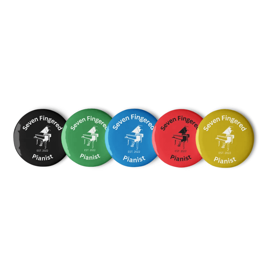 Seven Fingered Pianist buttons product image (5)