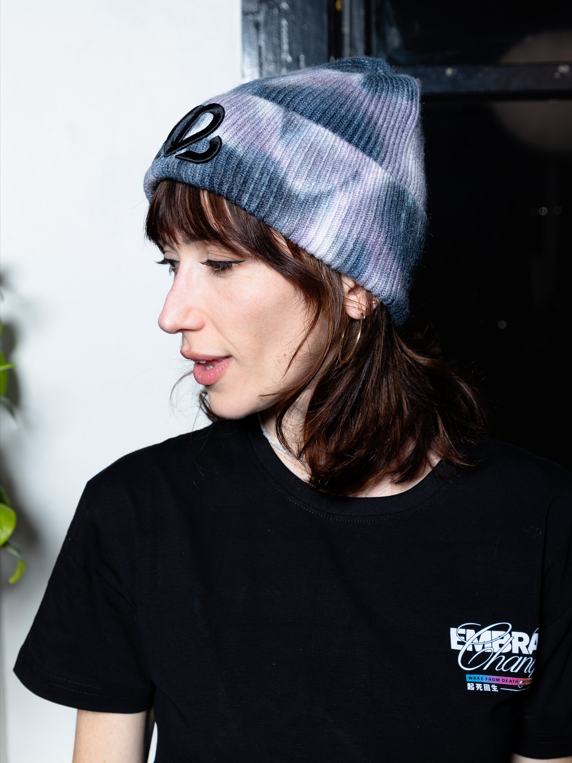 Cotton Candy Tie-Dye Heart Beanie product image (8)