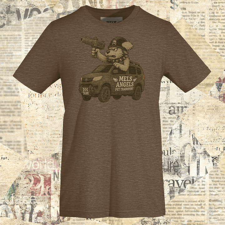 Mel’s Angels “Dog Tank” T-Shirt – Bella+Canvas Unisex Graphic Tee, Military-Style Rebel Dog Apparel product image (1)