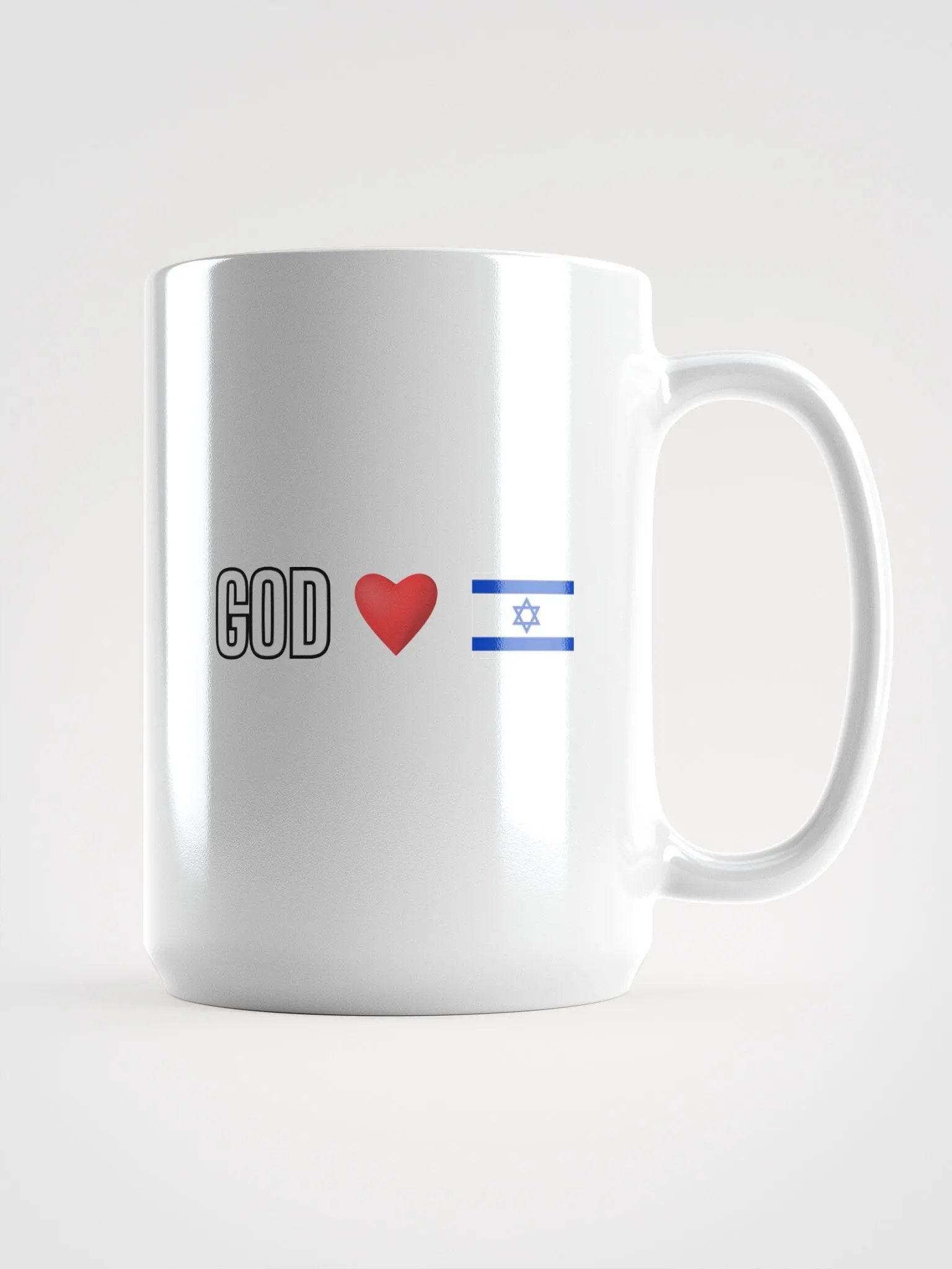 God Loves Israel White Mug product image (1)