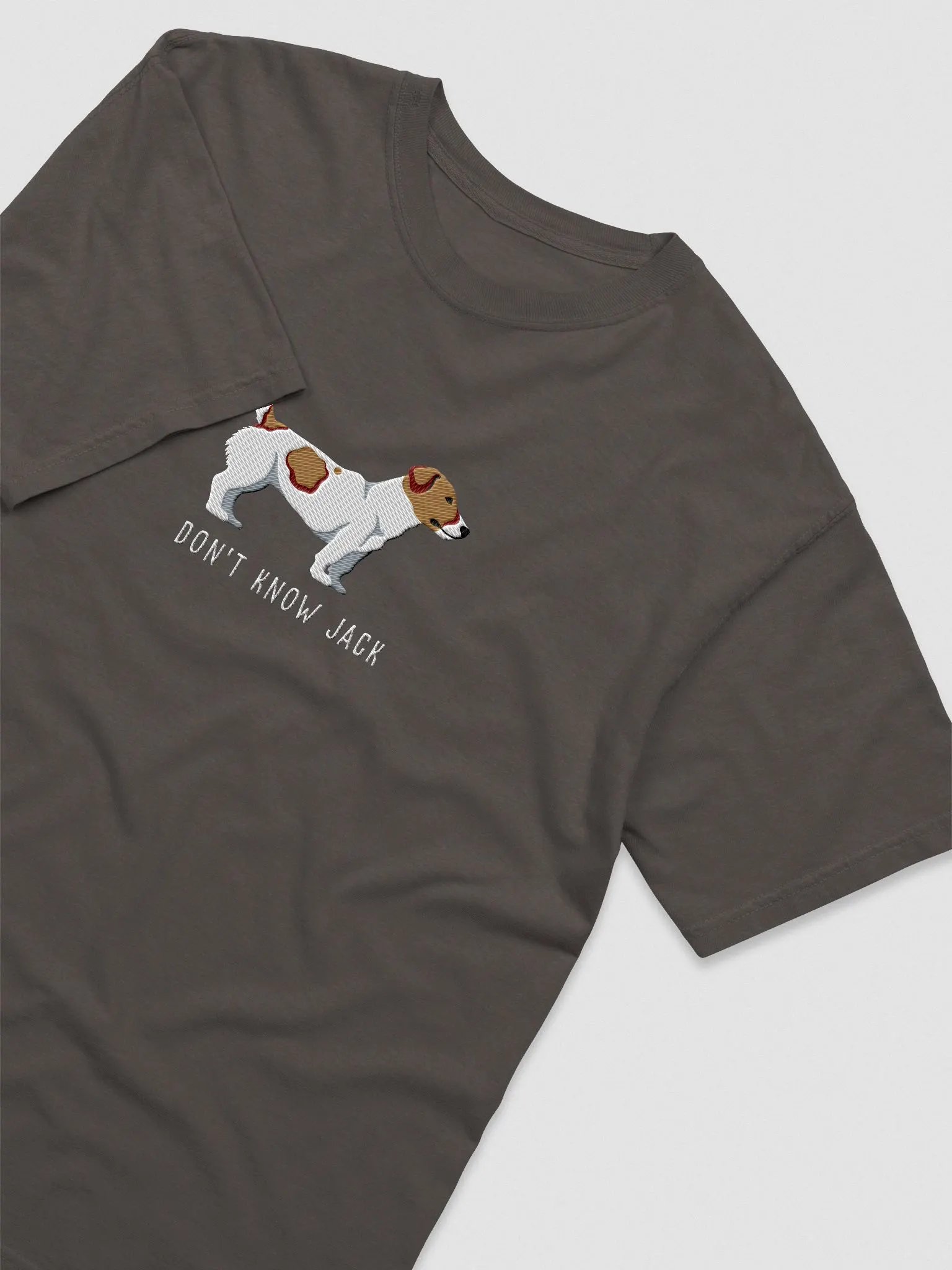 Don't Know Jack T-Shirt(Embroidered) of a Jack Russell Terrier product image (6)
