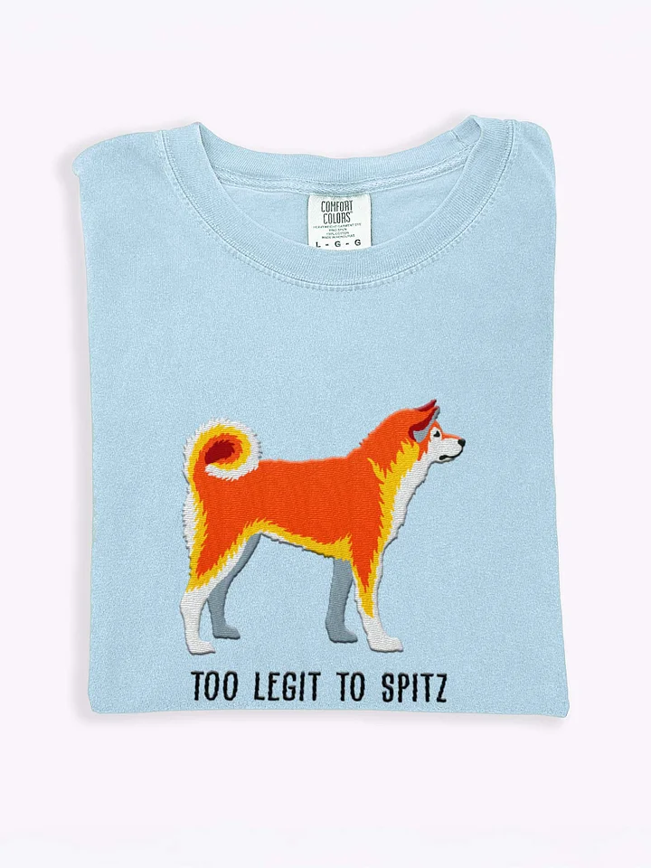Too Legit to Spitz T-Shirt(Embroidered) of a Japanese Akita Inu product image (1)