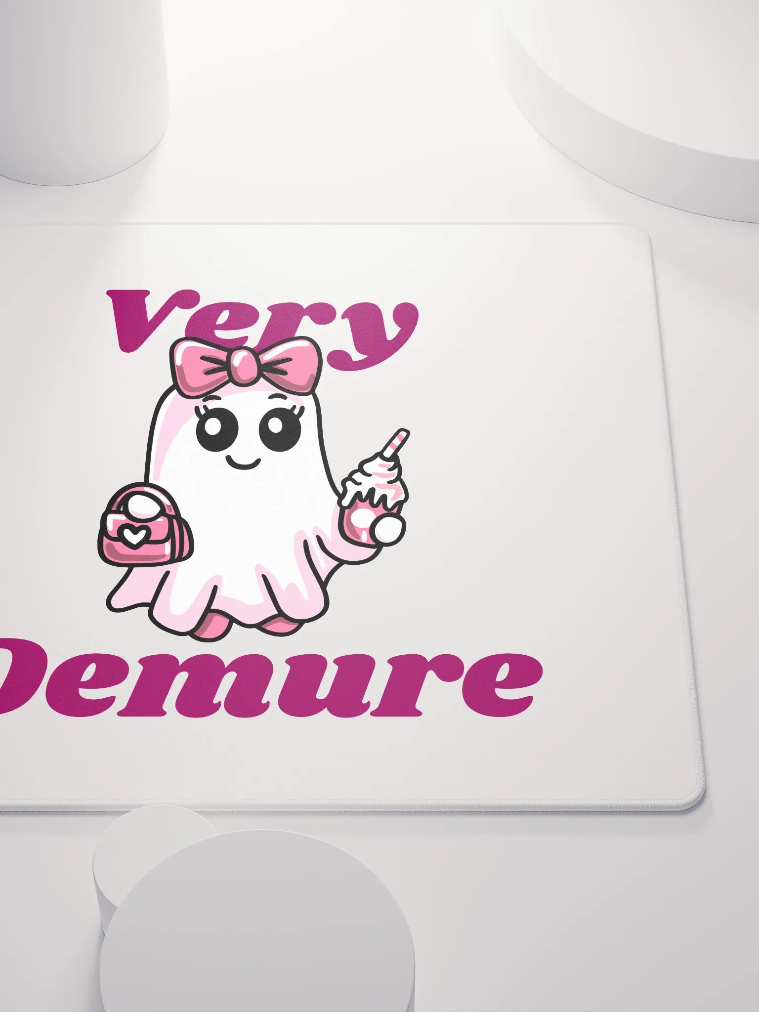 Very Demure Cute Ghost Gaming Mouse Pad product image (6)