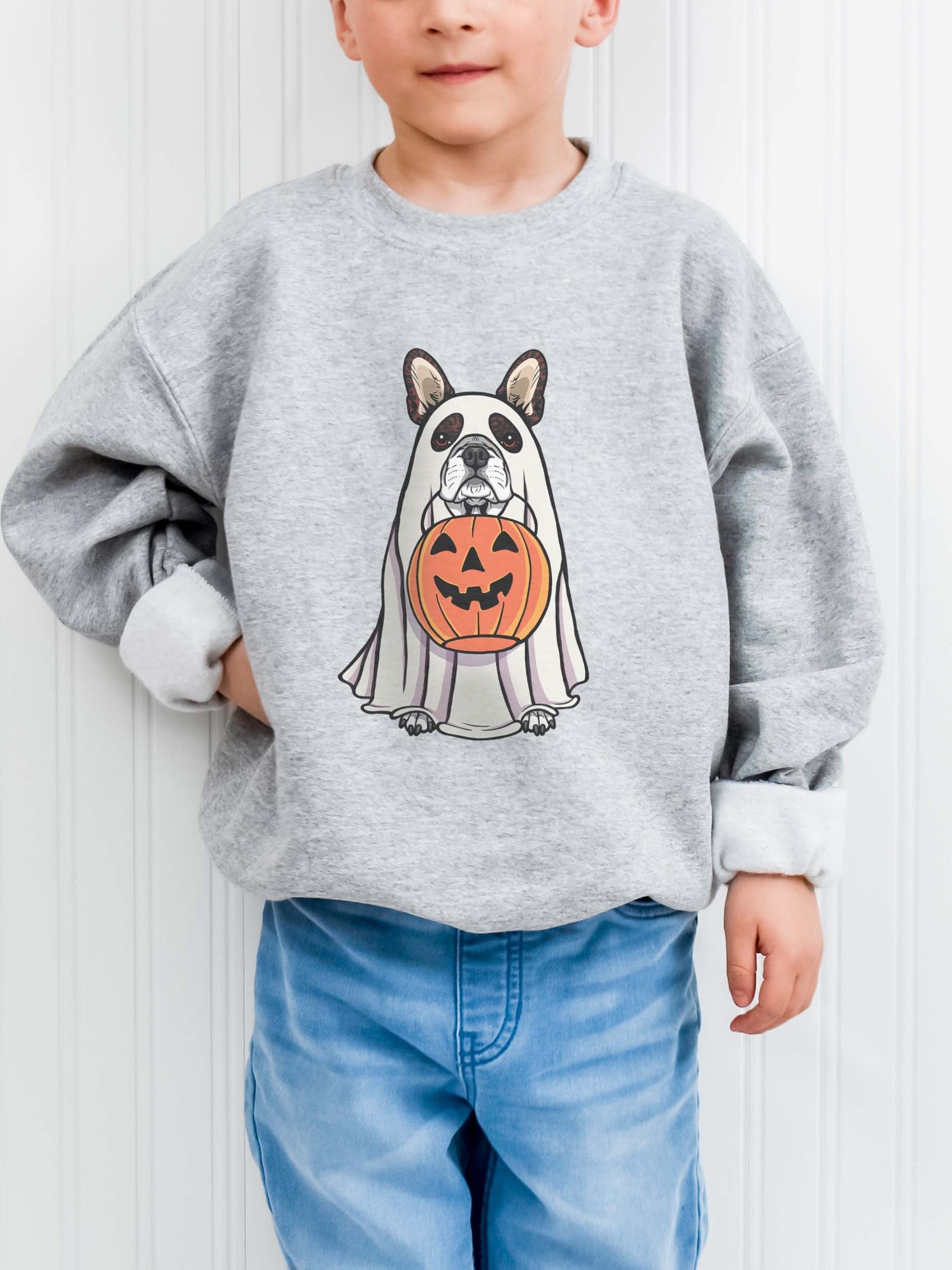 Halloween Boston Terrier(Brindle) Youth Sweatshirt product image (6)
