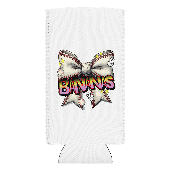 Bananas Bow Baseball Can Cooler product image (1)