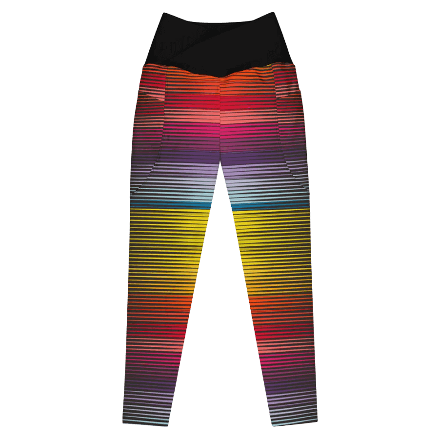Sunset Mirage Crossover Leggings with Pockets product image (1)