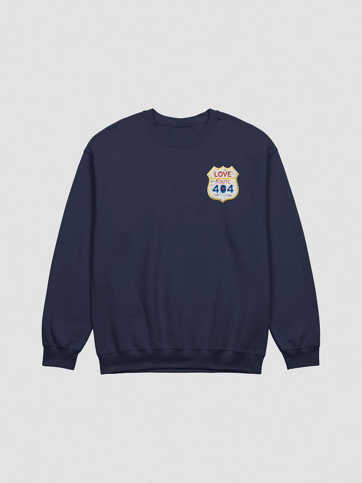 Vintage Love Route 404 Not Found Sweatshirt (Embroidered), Cozy Crewneck, Perfect Gift for Road Trip Lovers, Casual Fashion, Unisex Sweater product image (3)