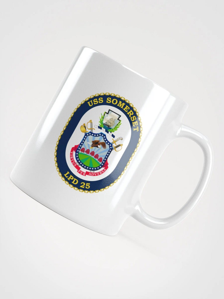 USS Somerset LPD 25 White Coffee Cup product image (4)