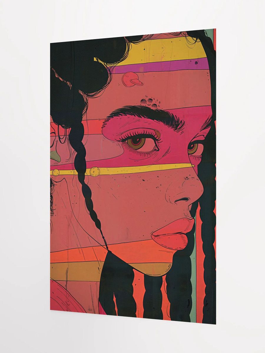 Rebel Hues: Pop Art Poster of a Fierce Teenager product image (3)