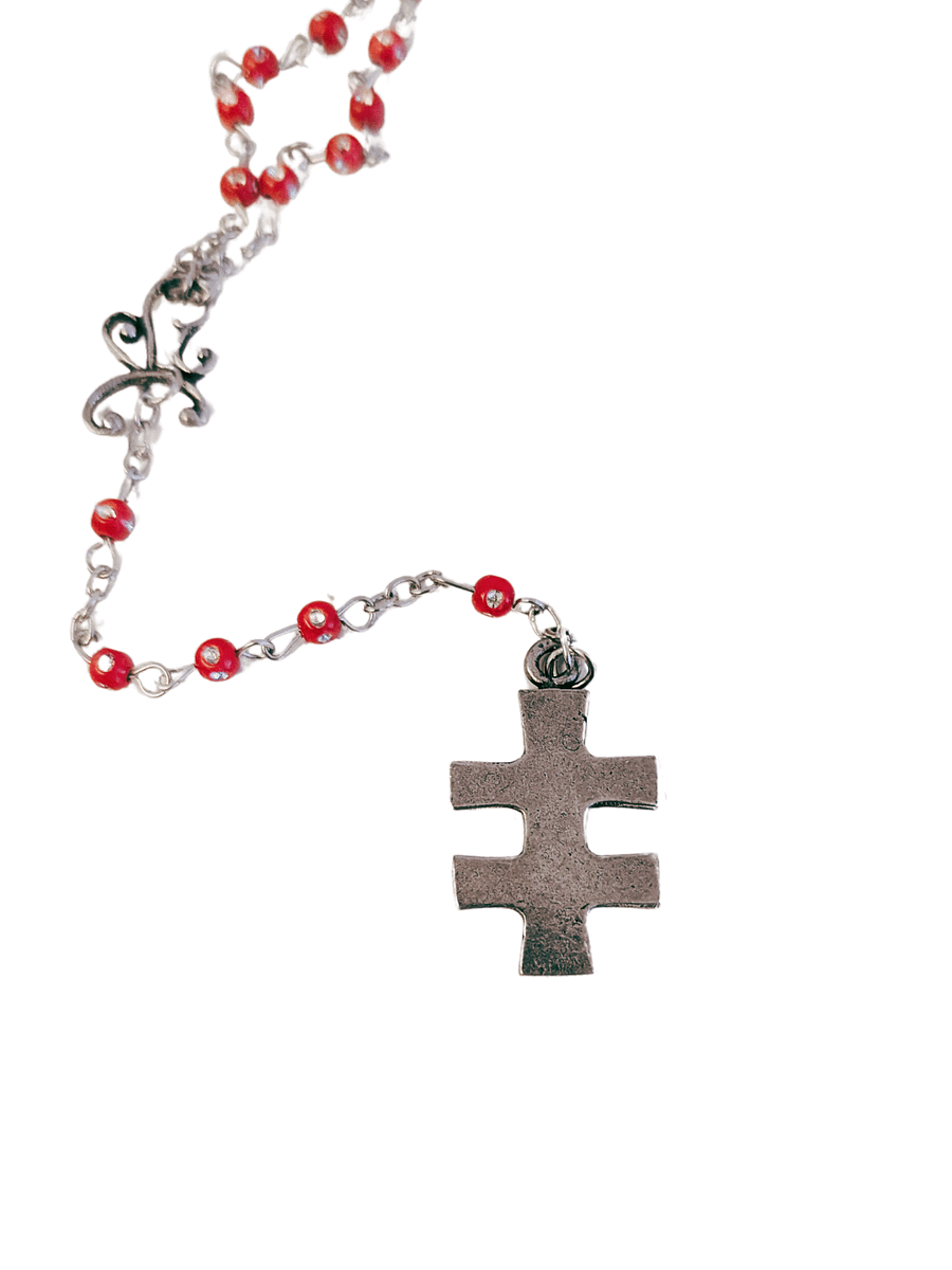 Original F&TM Cross Red Rosary product image (1)