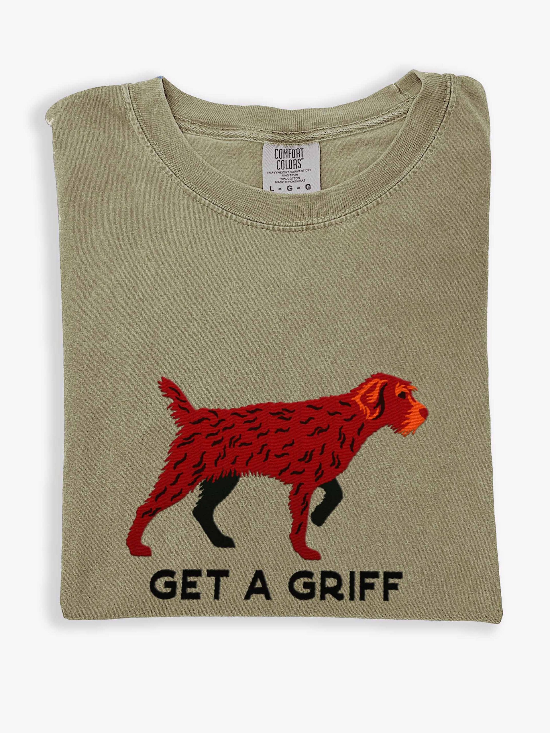 Get a Griff T-Shirt(Embroidered) of a Wirehaired Pointing Griffon(Liver) product image (1)