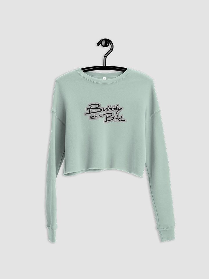 Bubbly and a B (bubble design) embroidered Fleece Crop Sweatshirt product image (1)