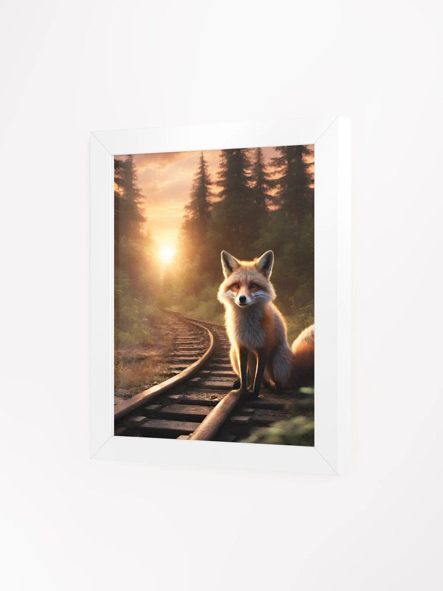 Fox on the Train Tracks at Sunset product image (27)