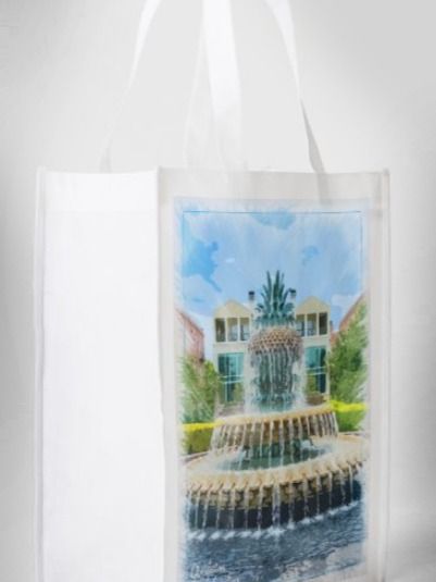 Charleston, South Carolina Famous Pineapple Fountain Digital Watercolor Image Download product image (4)