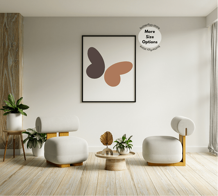 Abstract Brown-winged Butterfly Printable Wall Art product image (2)
