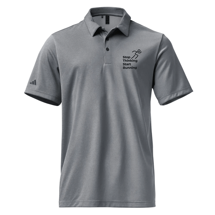 Adidas Navy Melange Motivational Polo Shirt product image (1)