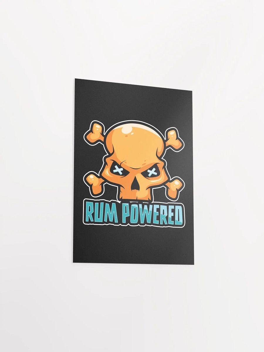 Rum Powered Pirate Poster | Funny Skull & Crossbones Wall Art product image (36)