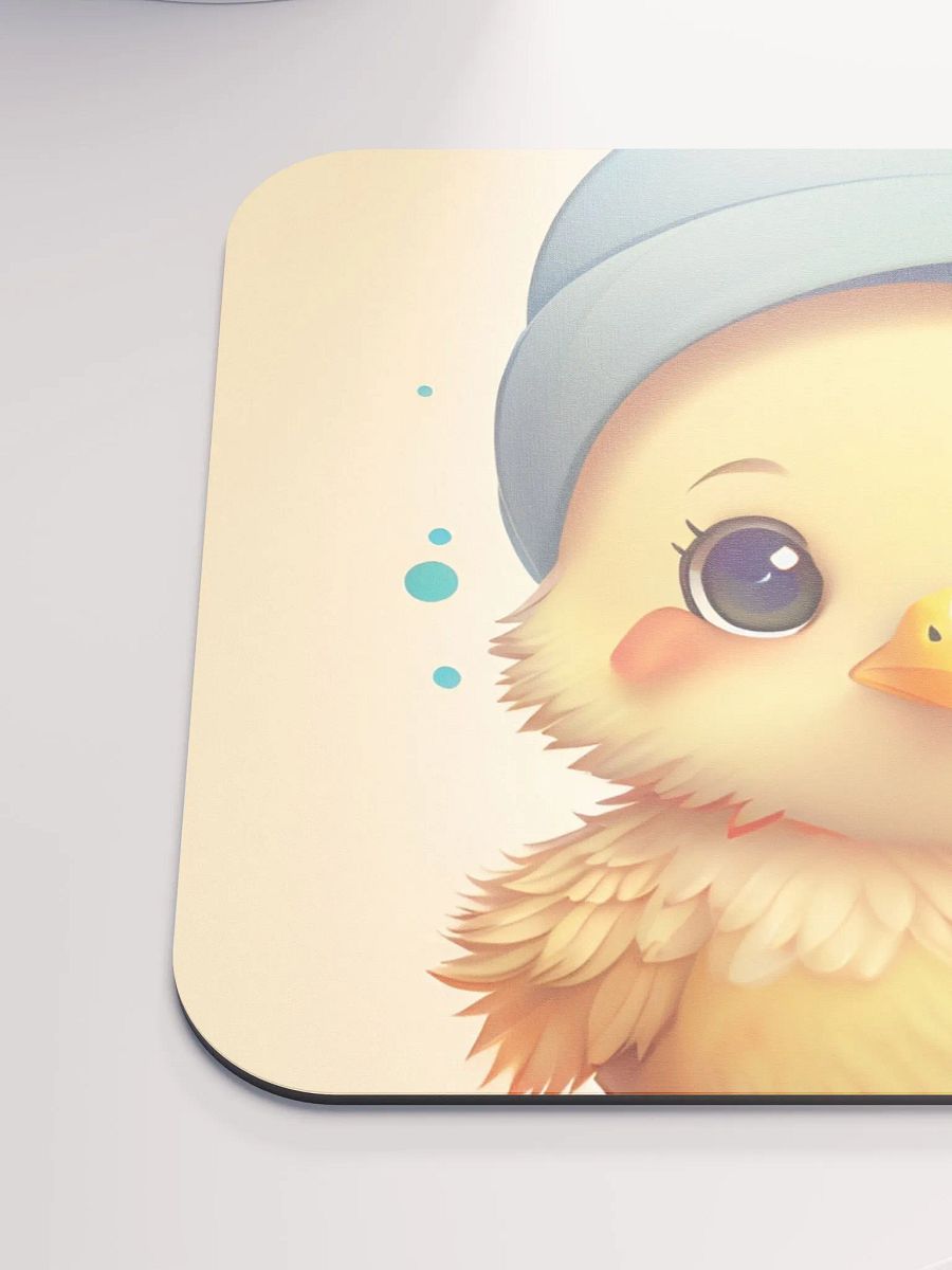Adorable Chick Blue Hat Mouse Pad product image (6)