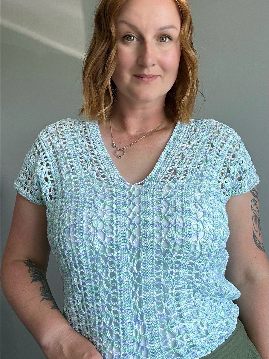 Easy Crochet Summer V-Neck Top product image (4)