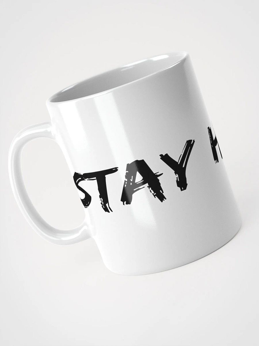 White Glossy Stay High Mug (Black Text) product image (3)