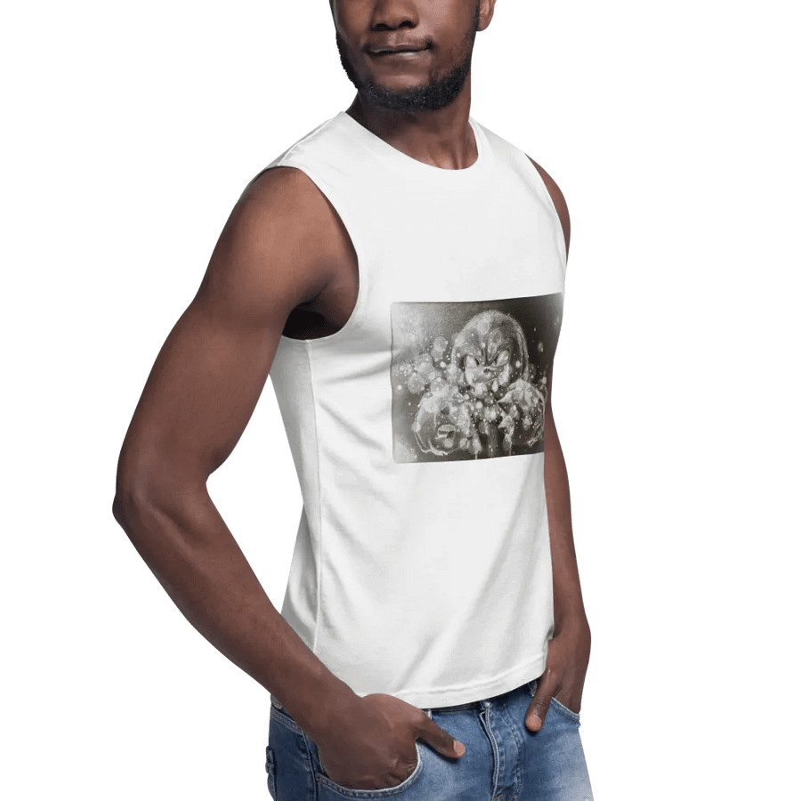 Nashīnasu - Knuckles The Echidna White Muscle Tank product image (8)