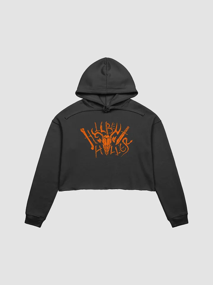 Hellbent Holler Deer Skull Logo Ladies Cropped Hoodie product image (1)