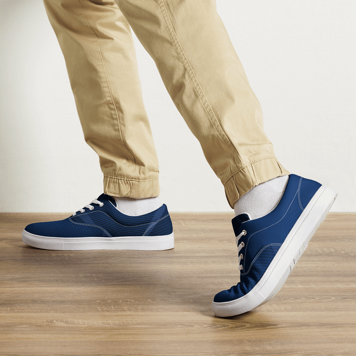 Urban Edge Symmetry Street: Men's Geometric Canvas Shoes product image (2)