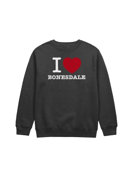 White Text I Heart Bonesdale Sweatshirt product image (1)