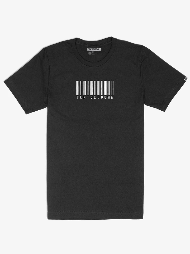 Ten Toes Down Barcode Black T-Shirt product image (1)